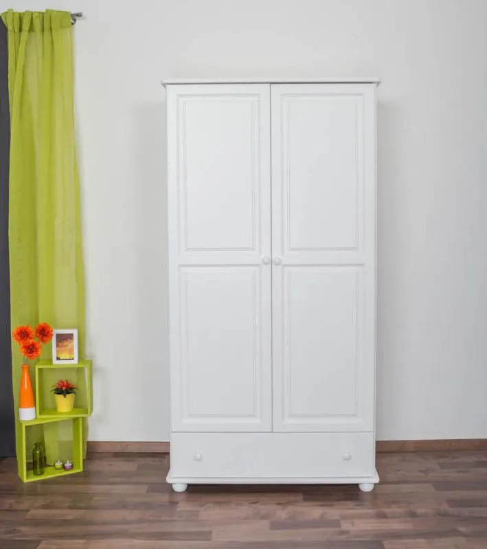 Armoire Adolescent Blanc 195x102x59 cm Abbildung
