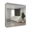 Armoire Korab 137 | 2 m de large | Portes battantes miroir | Blanc & Or | Soft-Close | 2 compartiments
