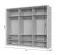 Armoire à portes vitrées avec éclairage intérieur Neiafu 49, Couleur : Cachemire, Système de fermeture Soft-Close, trois tringles à vêtements, dimensions : 224 x 272 x 56 cm