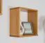 Étagère murale en pin massif finition érable Junco 291A | 40 x 40 x 20 cm | Design moderne et robuste
