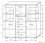 Vitrine Kikori 05 | Chêne Sonoma | 135 x 125 x 40 cm | Élégance moderne et espace de rangement