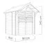 Stand de vente / Kiosque / Plancher inclus / Naturel / Surface : 3,19 m² / Maisonnette de vente / Toit à deux pentes / Rêve de soleil 01 / Porte en bois massif encadrée
