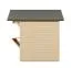 Stand de vente / Kiosque / Plancher inclus / Naturel / Surface : 3,19 m² / Maisonnette de vente / Toit à deux pentes / Rêve de soleil 01 / Porte en bois massif encadrée