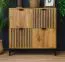 Commode contemporaine 4 portes Calmuco 10 | Chêne doré & Noir | 86 x 86 x 40,5 cm | Finition premium