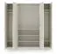 Penderie / Armoire à portes battantes / 4 portes / 200 x 61 x 210 cm / Couleur : Cachemire / 3 tringles à vêtements / 7 compartiments / Chants ABS / Edegem 01