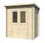 Bois-Maison de jardin 2,3 x 1,18 mètres (incl. toit) | Laissé naturel | toit à une pente Abbildung