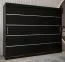 250 cm de large Armoire à portes coulissantes avec 3 portes | 10 casiers | 2 tringles à vêtements | Couleur: Noir Abbildung
