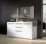 Commode blanc brillant Garim 7 | 3 portes, 2 tiroirs | 85 x 180 x 45 cm | Design moderne