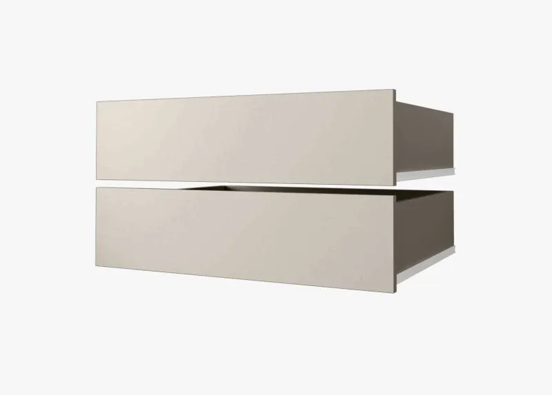 Tiroirs pour penderie, lot de 2, couleur : cachemire - pour armoires de 250 cm de large