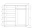 Armoire à portes coulissantes / armoire Aitape 18, couleur : chêne Sonoma foncé - Dimensions : 188 x 160 x 60 cm (H x L x P)