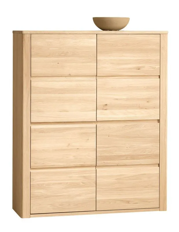 Commode Jussara 01 | Brun clair | Chêne partiellement massif | 150 x 124 x 42 cm