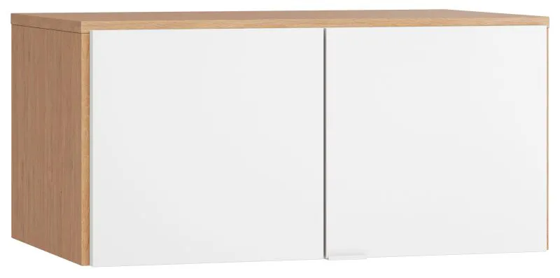 Attache pour armoire à deux portes Arbolita 17, couleur : chêne / blanc - Dimensions : 45 x 93 x 57 cm (H x L x P)