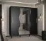 Armoire à portes coulissantes avec suffisamment d'espace de rangement Jotunheimen 190, couleur : noir - Dimensions : 208 x 200,5 x 62 cm (H x L x P)