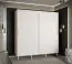 Armoire neutre à portes coulissantes avec 10 compartiments Jotunheimen 69, couleur : blanc - Dimensions : 208 x 200,5 x 62 cm (H x L x P)