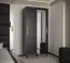 Armoire au design moderne Jotunheimen 74, couleur : noir - dimensions : 208 x 100,5 x 62 cm (h x l x p)