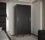 Armoire étroite à portes coulissantes avec deux barres de penderie Jotunheimen 98, couleur : noir - Dimensions : 208 x 100,5 x 62 cm (H x L x P)