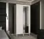 Armoire étroite avec une porte miroir Jotunheimen 109, couleur : blanc - dimensions : 208 x 100,5 x 62 cm (h x l x p)