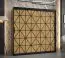 Armoire moderne Zumsteinspitze 10, Couleur : Noir mat - Dimensions : 200 x 180 x 62 cm (h x l x p), avec 10 compartiments et deux tringles à vêtements