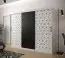 Armoire exceptionnelle avec panneaux à motifs Dom 34, Couleur : Blanc mat / Noir mat - Dimensions : 200 x 250 x 62 cm (h x l x p), avec 10 compartiments