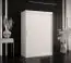 Armoire noble au design sobre Balmenhorn 05, Couleur : Blanc mat - Dimensions : 200 x 120 x 62 cm (h x l x p), avec cinq casiers et deux tringles à vêtements