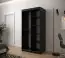 Armoire au design moderne Mulhacen 41, couleur : Noir mat / Chêne artisan - Dimensions : 200 x 100 x 62 cm (h x l x p), avec cinq casiers