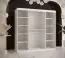 Noble armoire à 10 compartiments Liskamm 14, Couleur : Blanc mat / Noir mat - Dimensions : 200 x 180 x 62 cm (h x l x p), avec grand espace de rangement