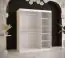 Armoire simple avec une porte à miroir Balmenhorn 33, Couleur : Blanc mat - Dimensions : 200 x 150 x 62 cm (h x l x p), avec grand espace de rangement
