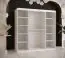 Armoire avec une porte miroir Balmenhorn 39, Couleur : Blanc mat / Noir - Dimensions : 200 x 180 x 62 cm (h x l x p), au style épuré