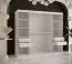 Armoire moderne avec aspect marbre Hochfeiler 19, Couleur : Blanc / Marbre blanc - Dimensions : 200 x 200 x 62 cm (h x l x p), avec grand espace de rangement