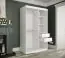 Extraordinaire armoire Ätna 56, Couleur : Blanc mat / Marbre blanc - Dimensions : 200 x 120 x 62 cm (h x l x p), avec grand miroir