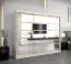 Armoire à portes coulissantes / Penderie Aizkorri 06B avec miroir, Couleur : Blanc mat / Chêne de Sonoma - Dimensions : 200 x 250 x 62 cm ( H x L x P)