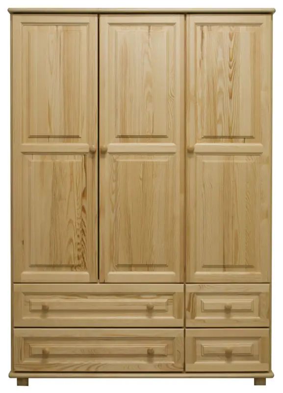 Armoire en bois de pin massif naturel 017 - Dimensions 190 x 120 x 60 cm (H x L x P)