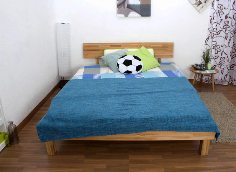 Lit Chêne massif 160 x 200 cm huilé Abbildung