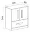 Commode enfant Walter 08 | Blanc & Gris brillant | 85 x 80 x 40 cm | Design moderne & rangements pratiques
