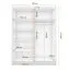Armoire portes coulissantes miroir | 61 x 150 x 200 cm | Chêne Sonoma & Gris | Bucegi 07 | 2 portes, 6 compartiments