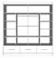 Armoire portes coulissantes avec miroir | 218 x 203 x 61 cm | Gris/Noir | Lusatian 23 | 2 portes, 3 tiroirs, 12 compartiments | Bicolore