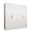 Armoire penderie portes battantes Korab 25 | Blanc | 4 portes | 2 mètres | Poignées noires | Soft-Close