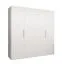 Armoire blanche Korab 26 | 4 portes battantes | Soft-Close | 2 mètres de large | Poignées couleur cachemire | 2 tringles