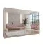 Armoire de chambre à coucher avec miroir / 3 compartiments / Couleur : Blanc / 3 tringles à vêtements / Penderie / Poignées : Noir / Dimensions : 300 x 52 x 202 cm / Fonction Soft-Close