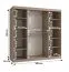 Armoire / Armoire à portes coulissantes / Cachemire / 10 compartiments / 2 tringles / Finition haut de gamme / 180 x 62 x 200 cm / Porte miroir décorative