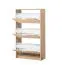 Meuble à chaussures compact Gradide 01 | 3 portes basculantes | 6 compartiments | Chêne de Sonoma | 119 x 67 x 28 cm