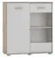 Vitrine design chêne/blanc Kavieng 03 | 110 x 99 x 40 cm | Espace de rangement moderne