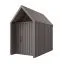 Abri de jardin à toit en pente / Fenêtre triangulaire / Gris-marron / Surface au sol : 4,50 m² / Style scandinave / Dimensions extérieures : 162,4 x 207,7 cm / Malmö 20