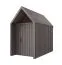Abri de jardin en épicéa massif / 1 fenêtre / Gris-marron / Surface au sol : 4,64 m² / Style scandinave / Toit à deux versants / Malmö 24 / Dimensions extérieures : 162,4 x 285,7 cm