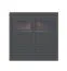 Abri de jardin / Anthracite / Pool house / Toit ouvrant / Construction en éléments / 4,49 x 2,34 mètres / Plancher inclus / Joie du soleil 01 / Toit plat / Fenêtres en verre de sécurité