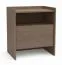 Petite table de nuit Illgau 03, Baltic Storm - brun foncé, 60 x 53 x 38 cm, avec 1 tiroir et 1 compartiment, table de chevet, petite commode, chants ABS, système Soft Close