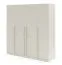 Penderie / Armoire à portes battantes / 4 portes / 200 x 61 x 210 cm / Couleur : Cachemire / 3 tringles à vêtements / 7 compartiments / Chants ABS / Edegem 01