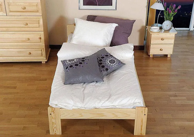 Lit 80 x 200 cm Pin massif Naturel Abbildung