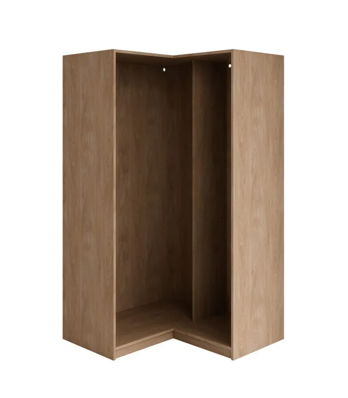 Armoire d'angle Corps / Cadre à angle droit / Couleur : Chêne Puccini / Dimensions : 108,5 x 55 x 196 cm