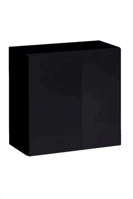 Armoire élégante suspendue Fardalen 10, Couleur : Noir - dimensions : 60 x 60 x 30 cm (h x l x p), avec fonction push-to-open